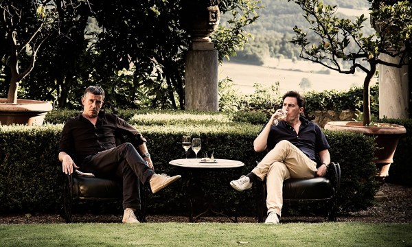 Steve Coogan and Rob Brydon  take a break