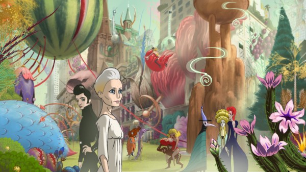 Robin Wright animated  in her psychedelic world.